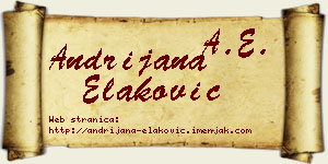 Andrijana Elaković vizit kartica